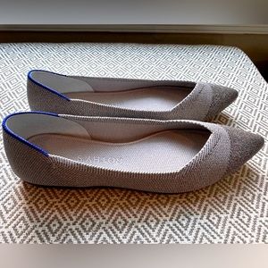 Rothy’s, The Point, Silver Metallic, Size 8